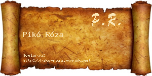 Pikó Róza névjegykártya