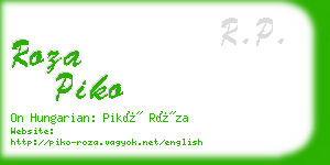 roza piko business card
